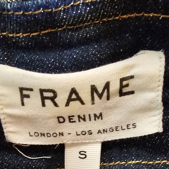 Frame Denim Radnor Le High Crop Blue Overalls - Picture 7 of 9